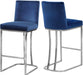 Heidi Navy Velvet Stool image