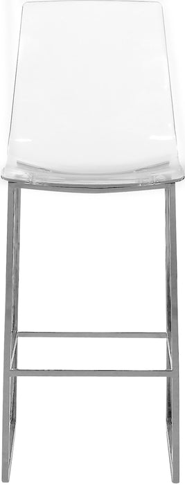 Lumen Chrome Metal/Lucite Polycarbonate Stool