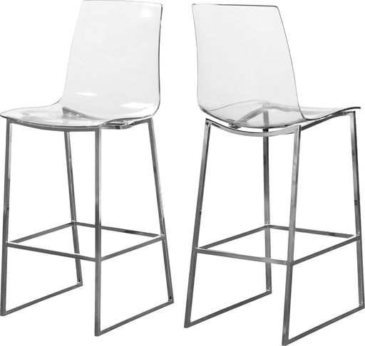 Lumen Chrome Metal/Lucite Polycarbonate Stool image