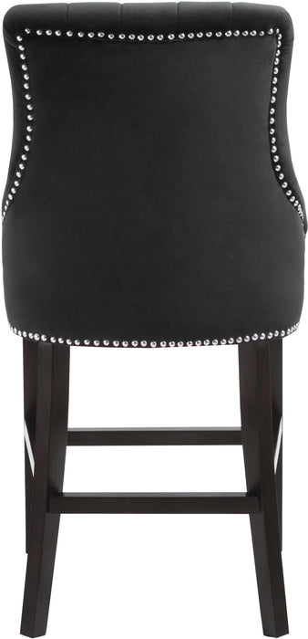 Oxford Black Velvet Stool