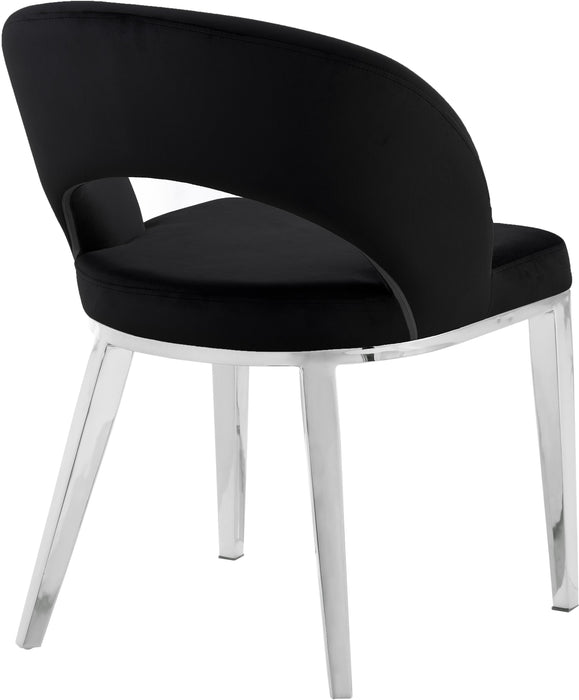 Roberto Black Velvet Dining Chair