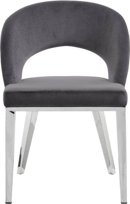 Roberto Grey Velvet Dining Chair