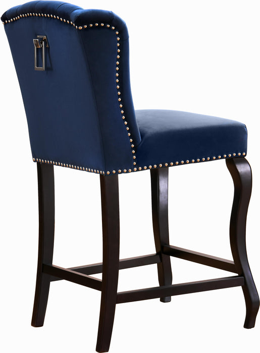 Suri Navy Velvet Stool