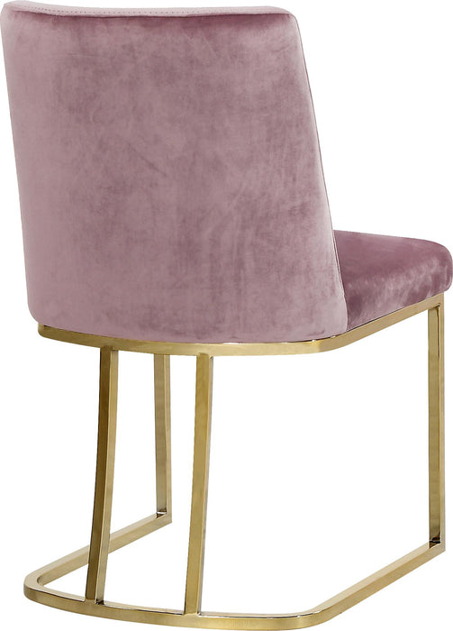 Heidi Pink Velvet Dining Chair