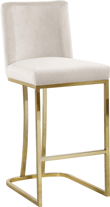 Heidi Cream Velvet Stool