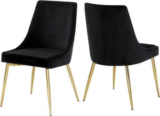 Karina Black Velvet Dining Chair image