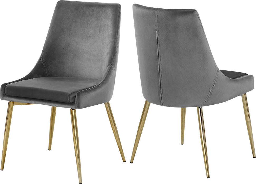 Karina Grey Velvet Dining Chair image