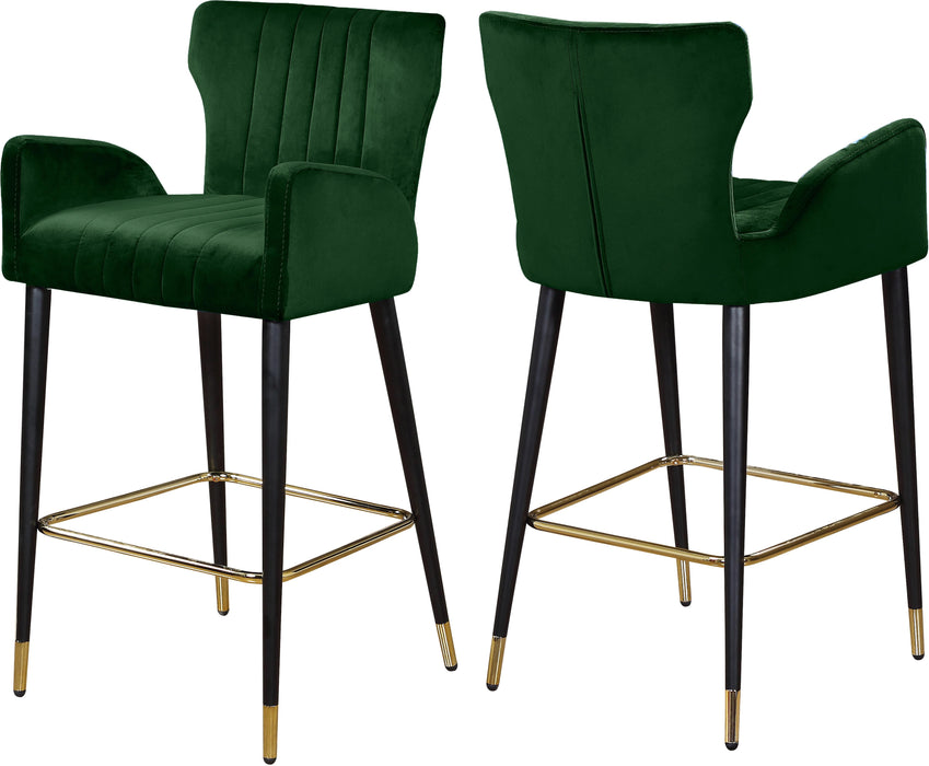 Luxe Green Velvet Stool image