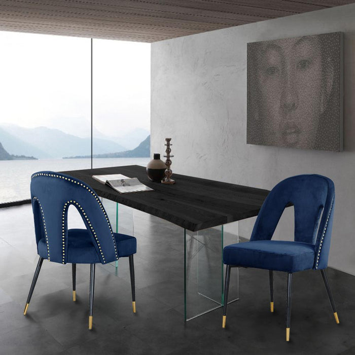 Akoya Navy Velvet Dining Chair