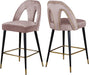 Akoya Pink Velvet Stool image