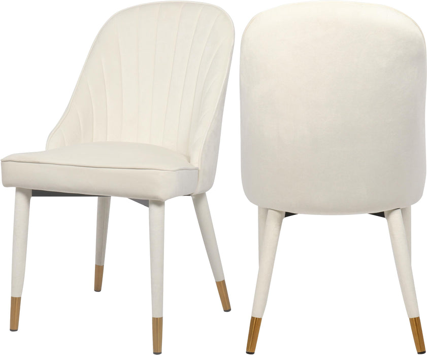 Belle Cream Velvet Dining Chair image