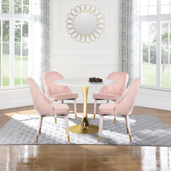 Belle Pink Velvet Dining Chair