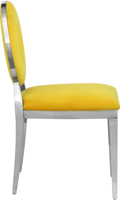 Carousel Yellow Velvet Dining Chair