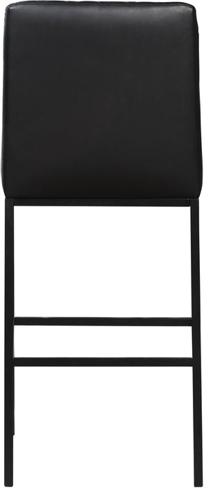 Bryce Black Faux Leather Stool