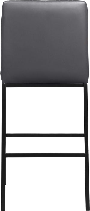 Bryce Grey Faux Leather Stool