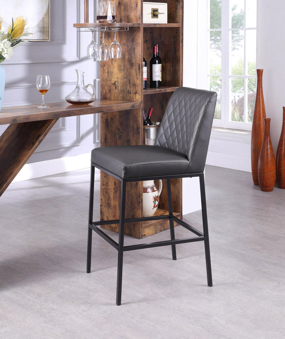 Bryce Grey Faux Leather Stool