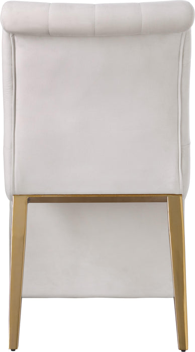 Curve Cream Velvet Dining Chair