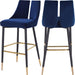 Sleek Navy Velvet Stool image