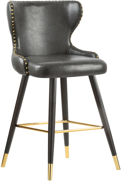 Hendrix Grey Faux Leather Counter/Bar Stool