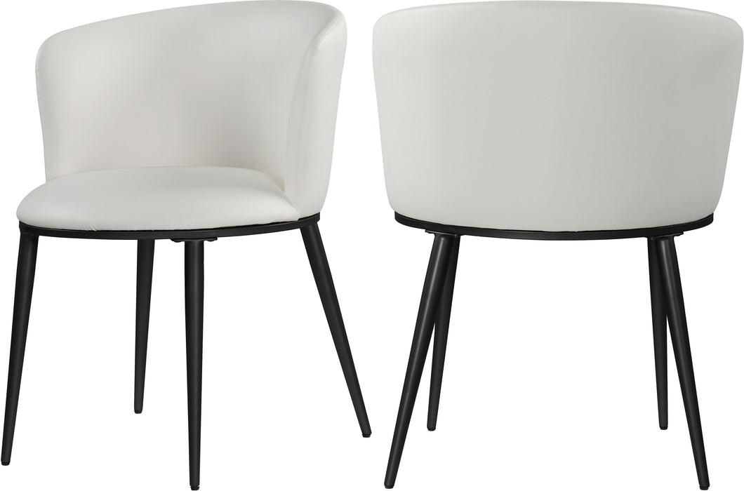 Skylar White Faux Leather Dining Chair