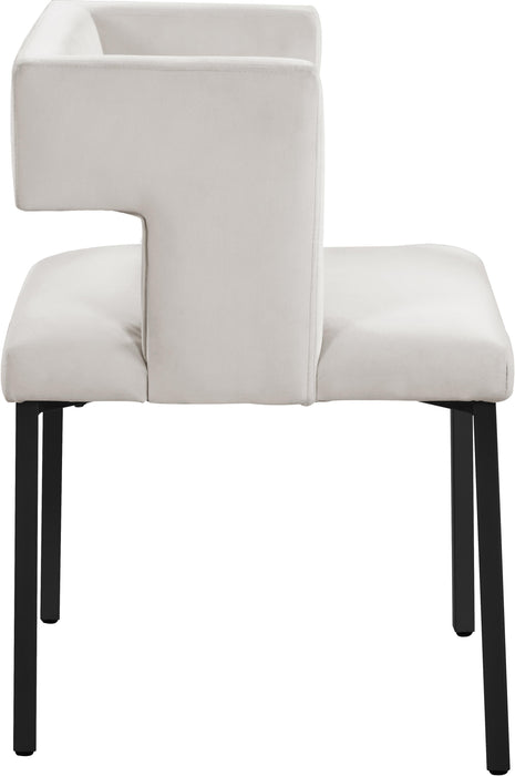 Caleb Cream Velvet Dining Chair