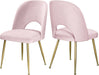 Logan Pink Velvet Dining Chair image