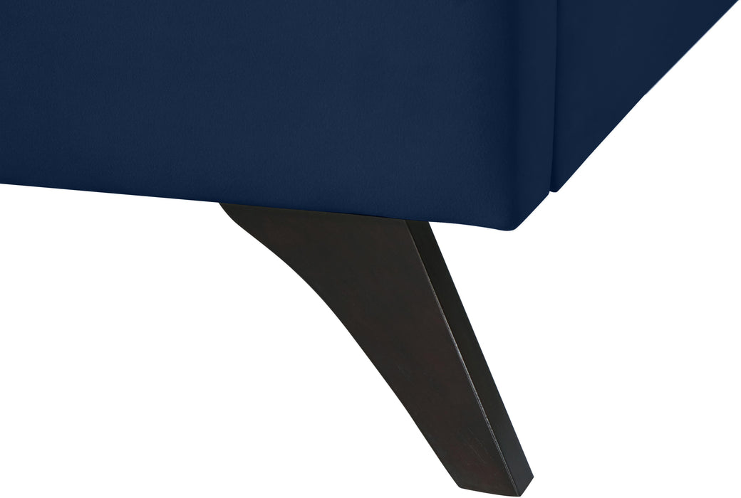 Elly Navy Velvet King Bed