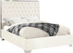 Lexi White Velvet Queen Bed image