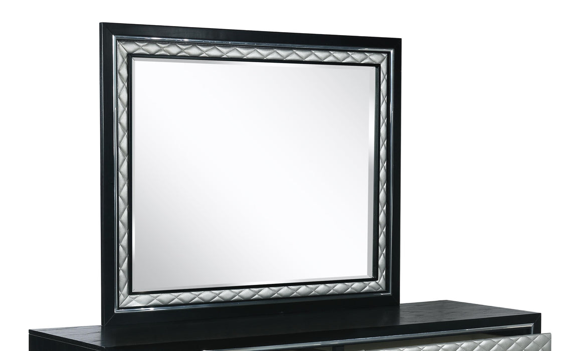 New Classic Furniture Luxor Mirror in Black/Silver