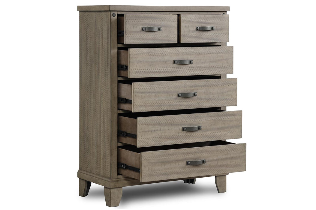 New Classic Furniture Marwick 6 Drawer Chest in Sand