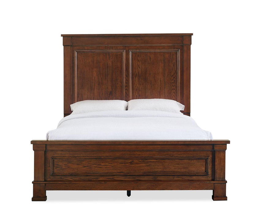 New Classic Furniture Providence California King Panel Bed in Dark Oak