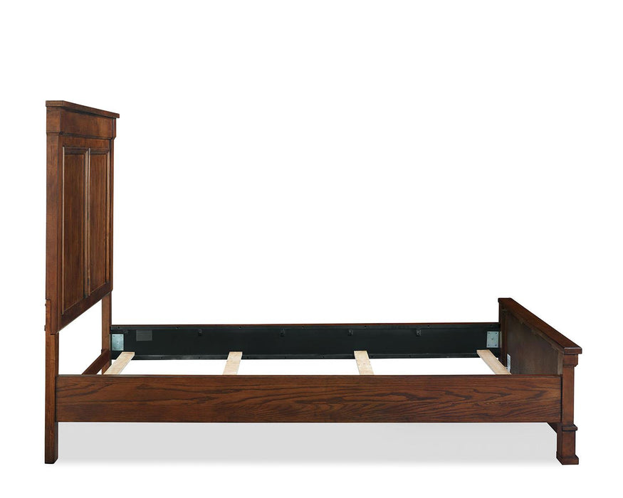 New Classic Furniture Providence King Panel Bed in Dark Oak