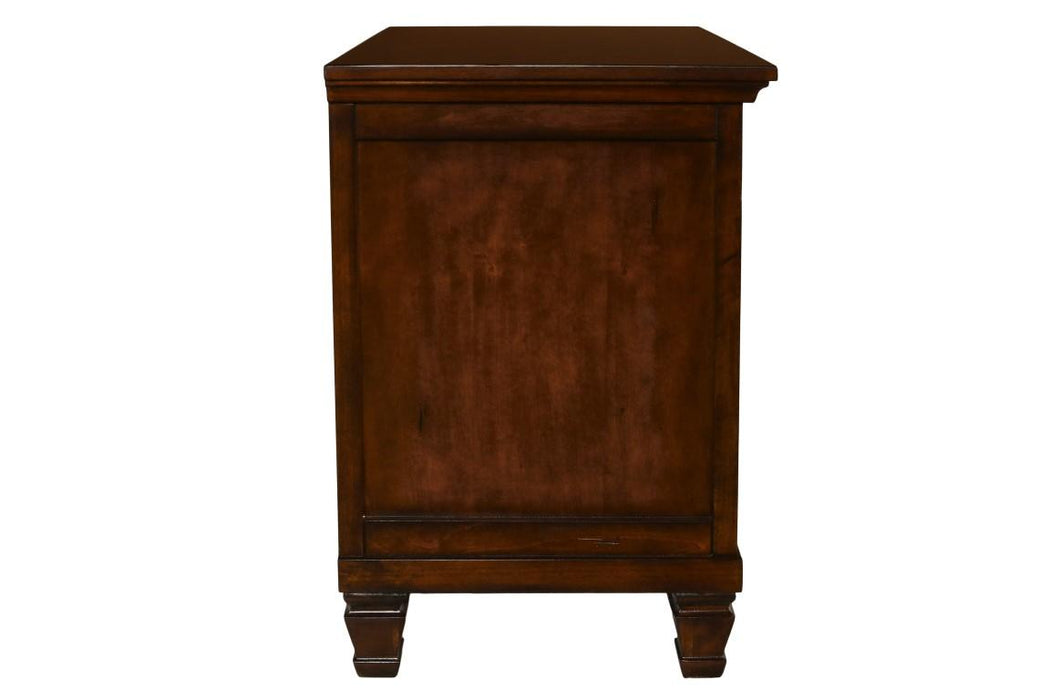 New Classic Furniture Tamarack Nightstand in Brown Cherry