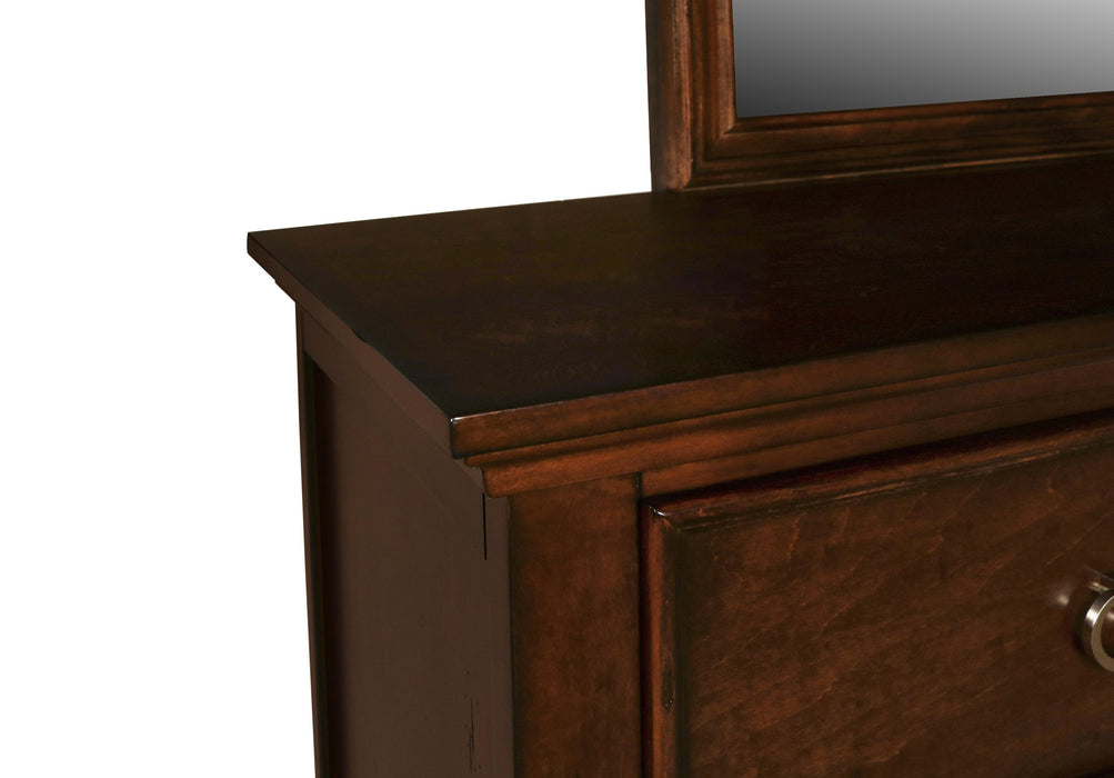 New Classic Furniture Tamarack Mirror in Brown Cherry