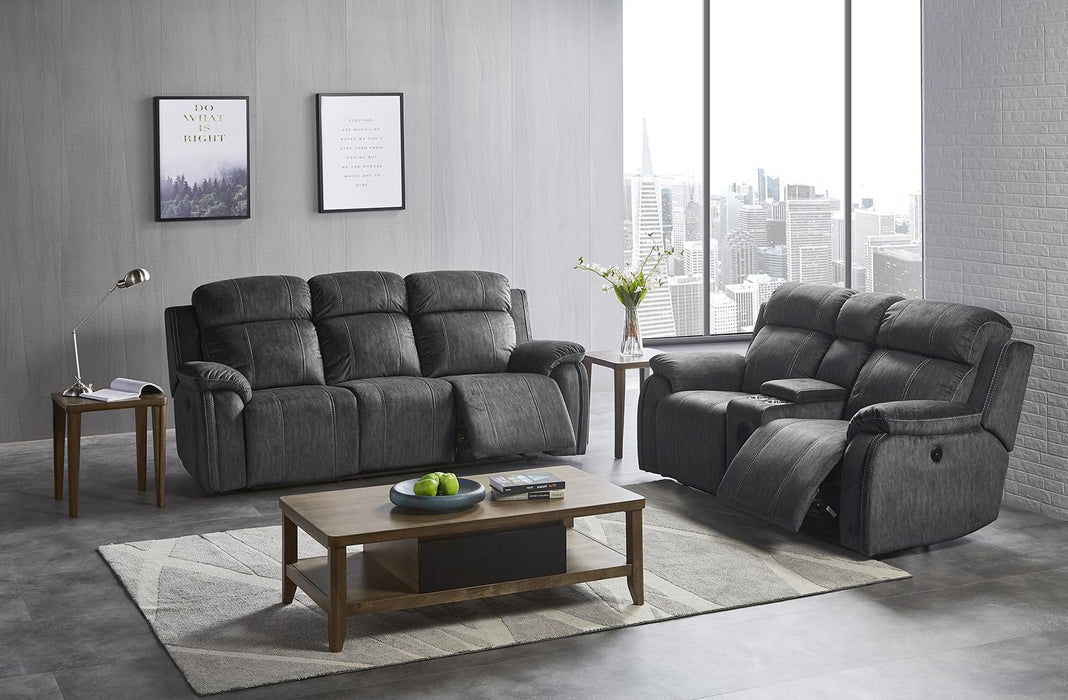 New Classic Furniture Tango Dual Recliner Sofa in Shadow