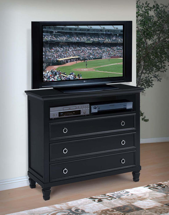 New Classic Tamarack 3-Drawer Media Chest in Black