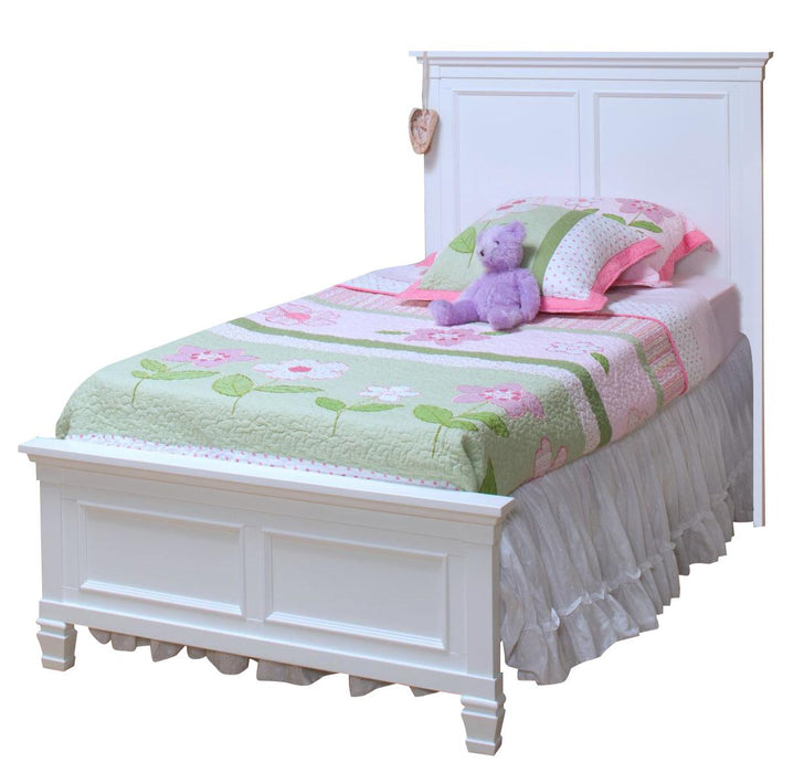 New Classic Tamarack Twin Panel Bed in White